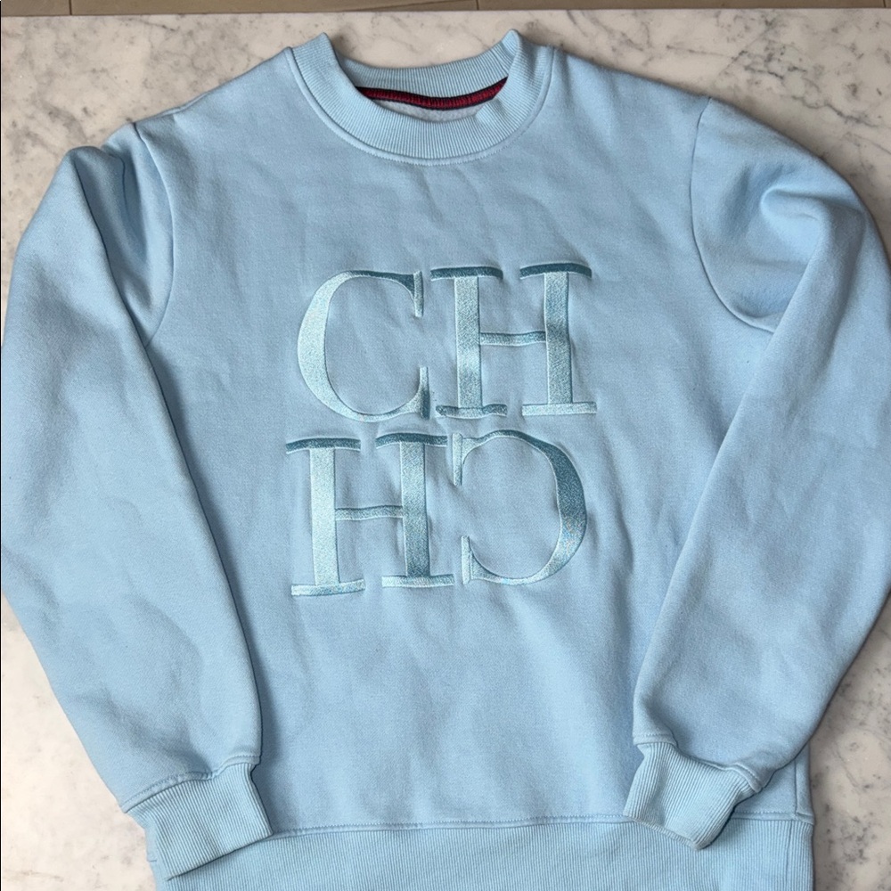 Carolina Herrera Sky Blue Crewneck Sweater